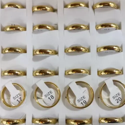 İthal Bombeli Çelik Alyans Yüzük | Toptan Unisex Alyans Modelleri