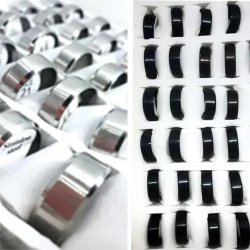 Yanları Tıraşlı Çelik Yüzük | Toptan Modern Erkek Yüzük Modelleri