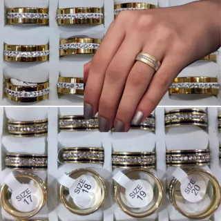 Taşlı Çelik Alyans Yüzükler – Toptan B2B Lüks Modeller | istocb2b