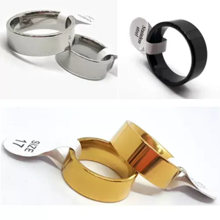 Sade Kare Kesim Çelik Alyans – Toptan Minimal Yüzükler | istocb2b