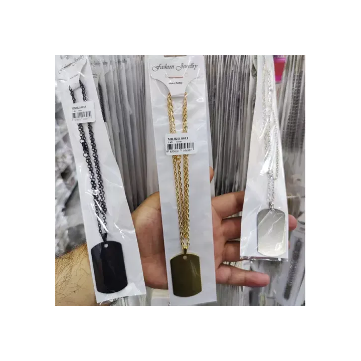 Toptan Metal Plaka Kolye - Baskıya Uygun Zincirli Kolye | istocb2b.com