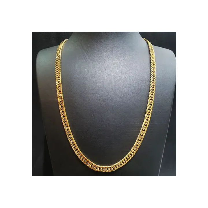 Toptan Gold Yassı Çelik Kolye 1.2mm | Erkek Zincir Modelleri | istocb2b.com