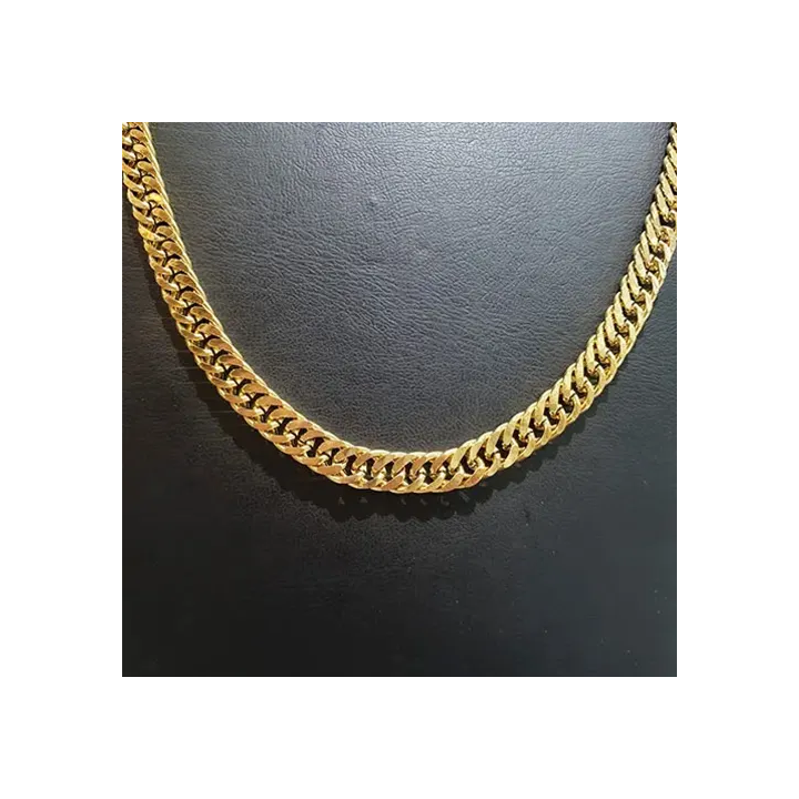 Toptan Gold Yassı Çelik Kolye 1.2mm | Erkek Zincir Modelleri | istocb2b.com