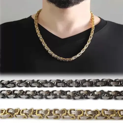 Toptan Erkek Kral Model Çelik Kolye - Ağır Zincir Tasarımı | istocb2b.com