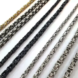 Toptan Erkek Kral Model Çelik Kolye - Ağır Zincir Tasarımı | istocb2b.com