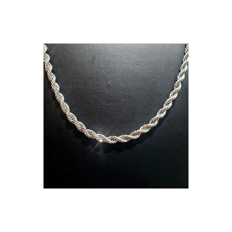 Çelik Kalın Gümüş Burgu Kolye 0.8mm | Parlak ve Dayanıklı Zincir