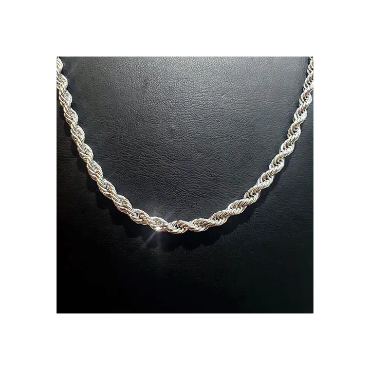 Çelik Kalın Gümüş Burgu Kolye 0.8mm | Parlak ve Dayanıklı Zincir