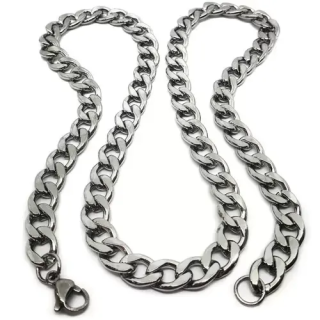 Kalın Çelik Zincir Kolye | Toptan Paslanmaz Takı | istocb2b.com