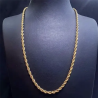 Toptan Çelik Gold Burgu Kolye - 0.8mm Kalın, Parlak Zincir Modeli VRC-23D