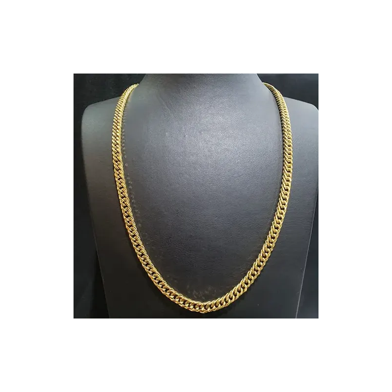 Toptan Çelik Gold Yassı Zincir Kolye | 1.4mm | Erkek Moda Aksesuarı – istocb2b