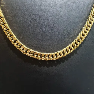 Toptan çelik gold yassı zincir kolye – 1.4mm kalınlık – Erkek moda aksesuarı