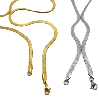 Toptan Ezme Model Yılan Çelik Kolye 0.4 mm | Trend Aksesuar - istocb2b