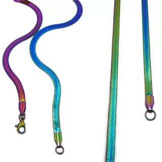 Toptan ezme model yılan çelik kolye – 0.4 mm trend tasarım