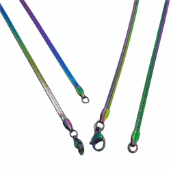 Toptan Kalın Bukalemun İtalyan Çelik Kolyeler | 4mm Parlak Zincir Modelleri