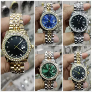 Toptan Rolex Day-Date Model Bayan Saat | Taşlı & Takvimli Kol Saati