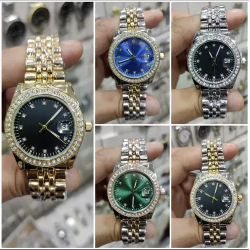 Toptan Rolex Day-Date Model Bayan Saat | Taşlı & Takvimli Kol Saati