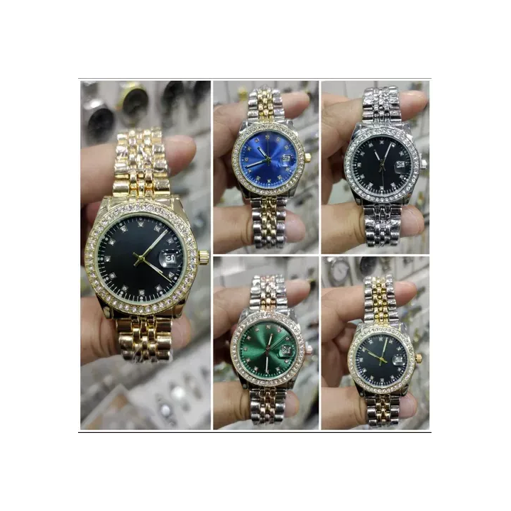 Toptan Rolex Day-Date Model Bayan Saat | Taşlı & Takvimli Kol Saati
