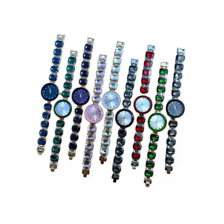 Toptan Kristal Taşlı Kadın Kol Saati - Analog Kare & Yuvarlak | istocb2b.com