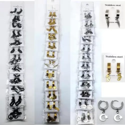 Toptan Figürlü Çelik Küpe - 316L Geçmeli Karışık Modeller | istocb2b.com