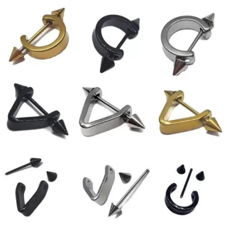 Toptan 4 Parçalı Çelik Küpeler - Ok & Yay, Anti-Alerjik | istocb2b.com