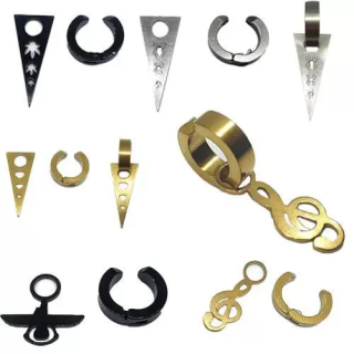 Toptan Karışık Figürlü Çelik Küpeler - 12 Model / Kart - Unisex - istocb2b.com