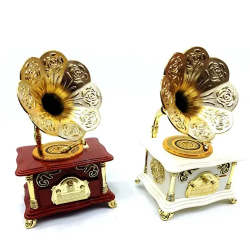 Toptan Gramofon Müzik Kutusu - Vintage ve Nostaljik Hediye