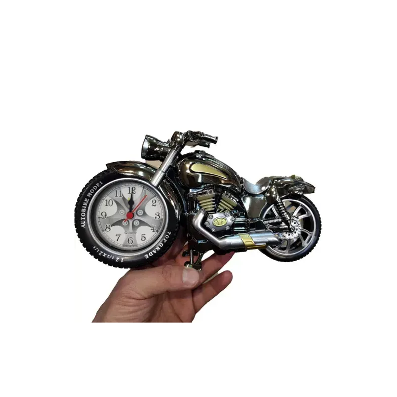 Dekoratif Motosiklet Masa Saati - Alarmlı & Retro Tasarım | istocb2b.com
