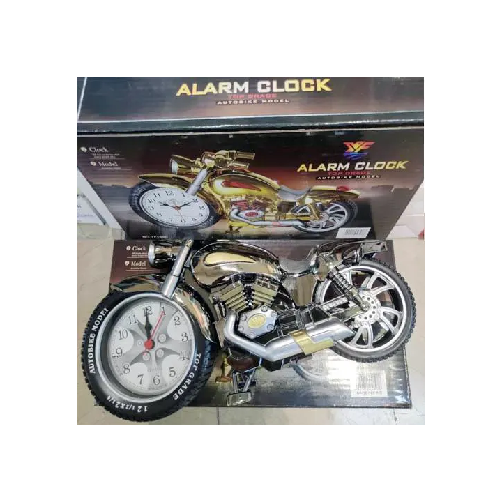 Dekoratif Motosiklet Masa Saati - Alarmlı & Retro Tasarım | istocb2b.com