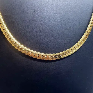 Altın Kaplama Çelik Hasır Zincir Kolye | Toptan Dayanıklı Aksesuar