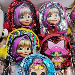 Toptan Işıklı Şık Sequin Sırt Çantası Modelleri