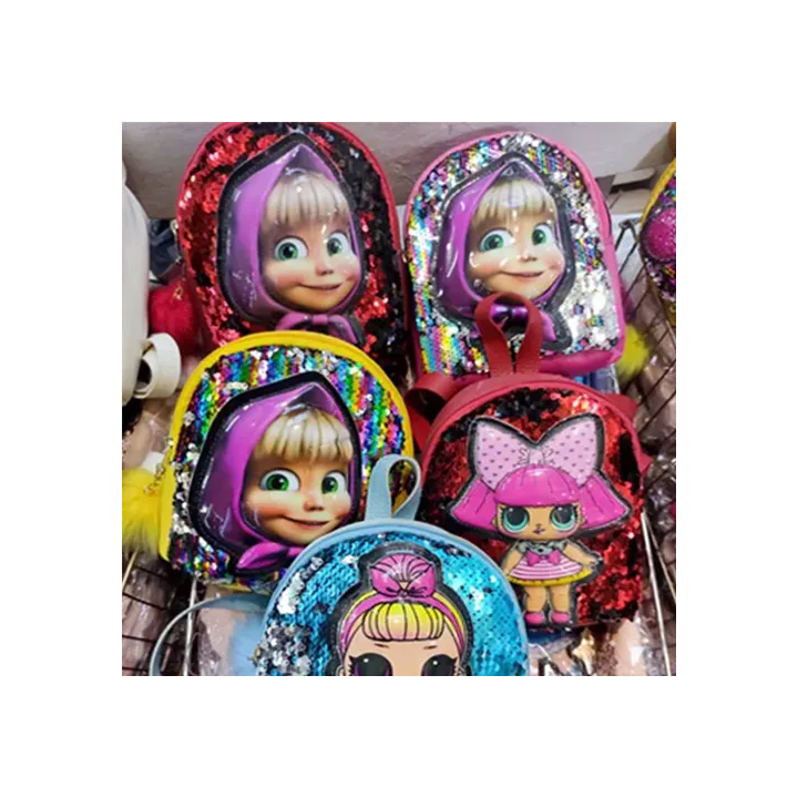 Toptan Işıklı Şık Sequin Sırt Çantası Modelleri