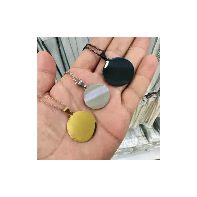 Lazer Baskıya Uygun Çelik Zincirli Kolye Uçları