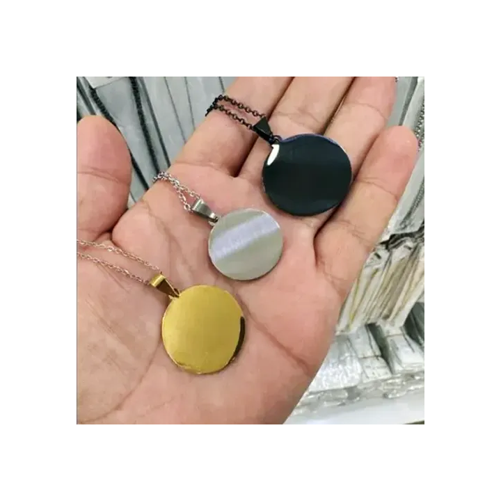Lazer Baskıya Uygun Çelik Zincirli Kolye Uçları