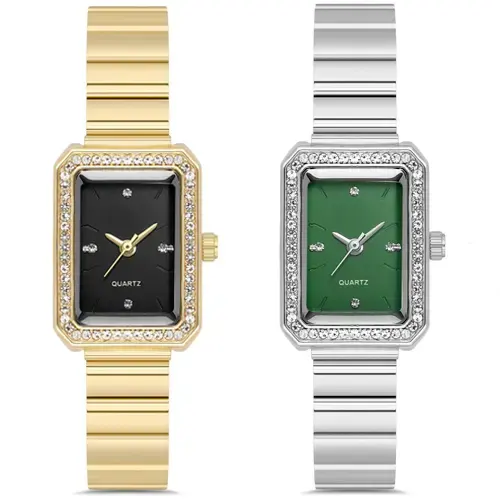 Toptan Classic Rectangle Metal Kadın Saat Modelleri