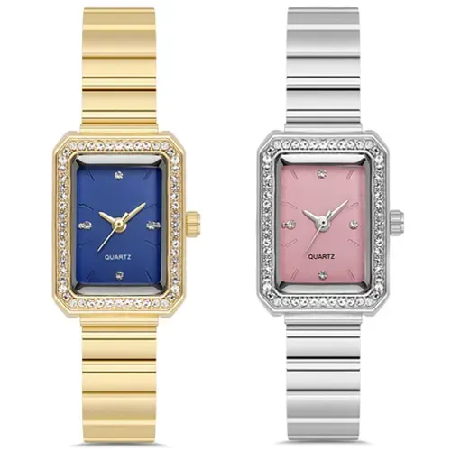 Toptan Classic Rectangle Metal Kadın Saat Modelleri