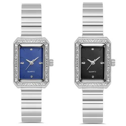 Toptan Classic Rectangle Metal Kadın Saat Modelleri