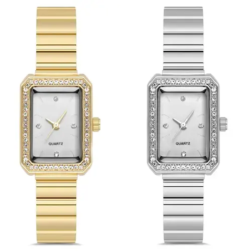 Toptan Classic Rectangle Metal Kadın Saat Modelleri