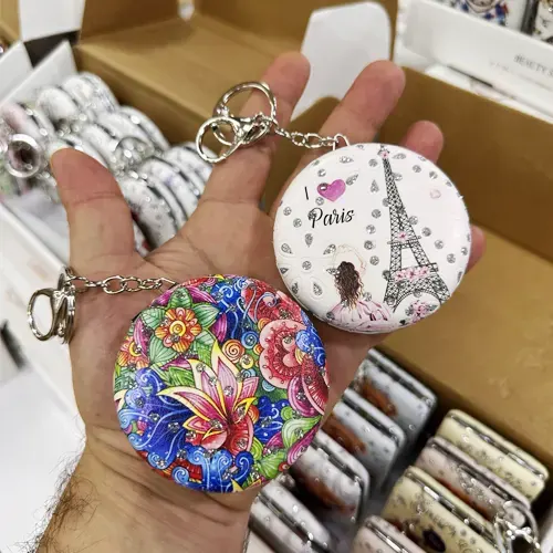Toptan Taşlı Çanta Aynası Anahtarlık Modelleri
