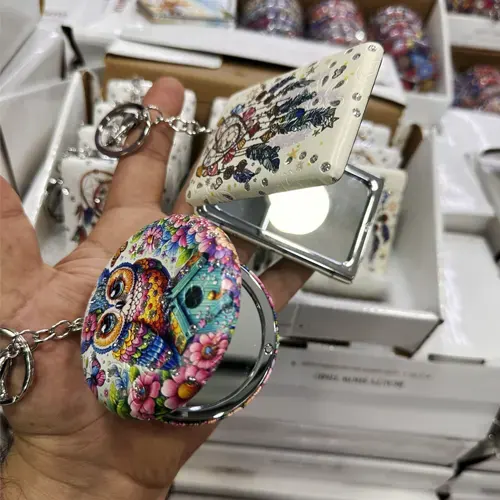 Toptan Taşlı Çanta Aynası Anahtarlıkları | İstoç B2B