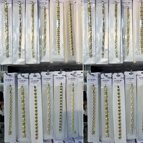 Toptan 14K Altın Kaplama Taşlı Çelik Bayan Bileklik | İstoçB2B