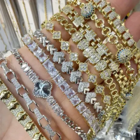Toptan Xuping Lüks Kadın Bileklik Modelleri Taşlı Gold ve Silver Renk seçeneği