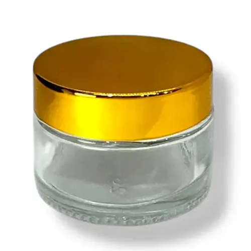 Toptan Cam Krem Kutusu 30ml (Altın Kapaklı Mini Boy) - istocb2b.com