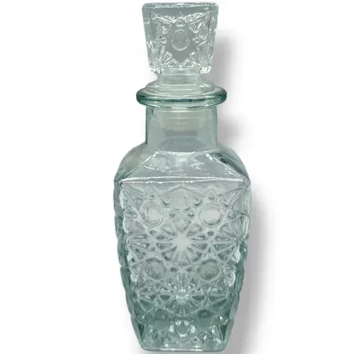 Toptan Cam Kolonya Şişesi 14cm (Hediyelik Geleneksel Desenli) - istocb2b.com
