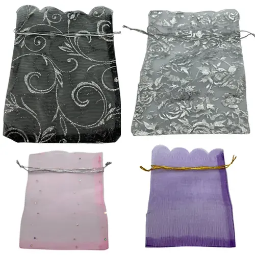 Toptan Büzgülü Tül Kese 12x14cm (100'lü Paket) - istocb2b.com