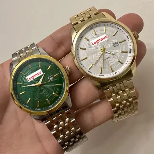 Seiko kasa tasarımlı çelik kordonlu toptan erkek kol saati, lazer logo baskı seçenekli