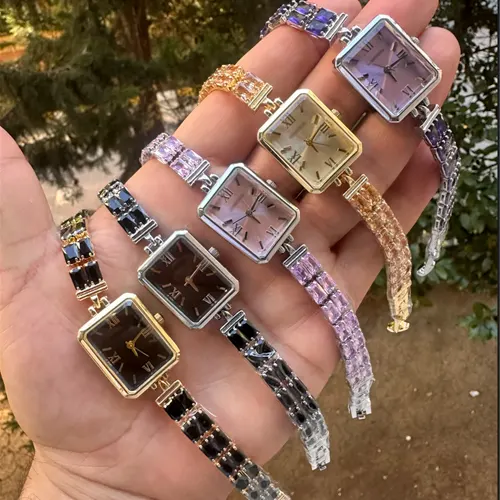 Toptan Swarovski Model Taşlı Kadın Kol Saati | İstoç B2B
