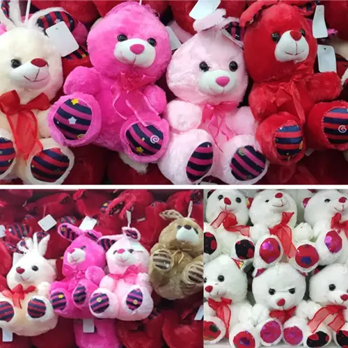 Toptan peluş ayıcık ve tavşan sevimli hediye oyuncak 24 cm